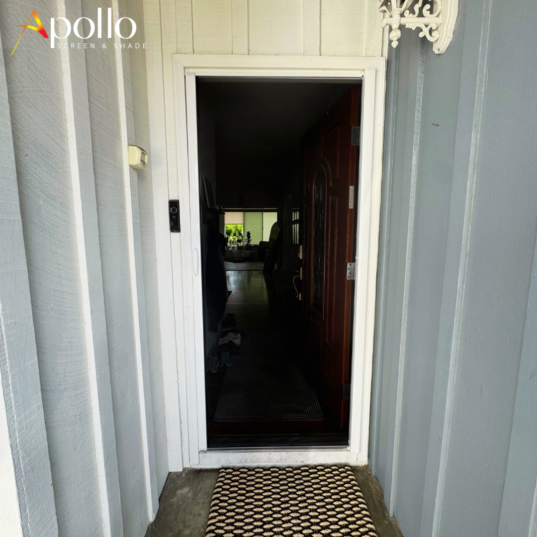 Apollo Retractable Door Screen Outside View.